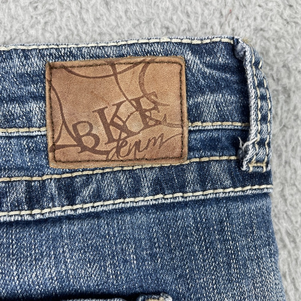 BKE Madison Capri Jeans 30 (Fits 32x20) Blue Distressed Denim Stretch Cropped - Picture 7 of 12